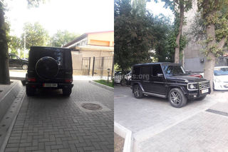 Парковка на тротуаре, тонировка