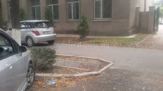 Езда по тротуару на бульваре Эркиндик