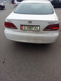 Водитель такси припарковал свое авто на перекрестке Боконбаева-Абдрахманова на пешеходном переходе, - горожанин (фото)