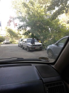 Автомашина с госномерами МВД стала игрушкой для детей (фото)