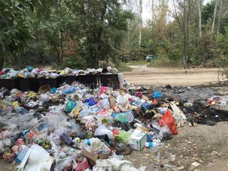 В мкр Аламедин-1 между домами №43 и 41 уже несколько дней не вывозится мусор, - читатель (фото)