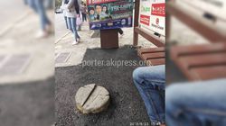 Остановку на Абдрахманова-Боконбаева заасфальтировали, но пень оставили
