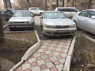 На Тоголок Молдо—Токтогула тротуар ведет к автопарковке (фото)