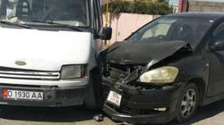 В Кок-Жаре столкнулись две машины. Видео с места ДТП