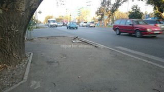 «Бишкекасфальтсервис» восстановил знак пешеходного перехода на ул.Анкары