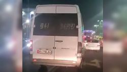На пр.Чуй водитель маршрутки ехал, нарушая ПДД