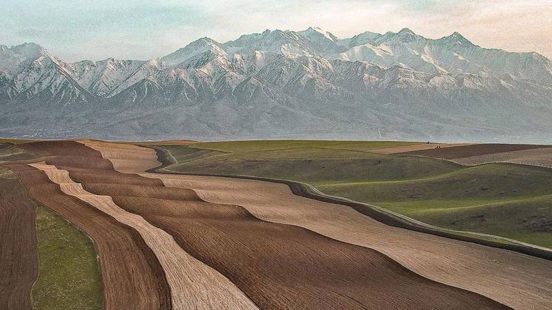 Красота полей около флагштока. Видео