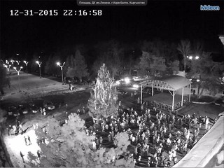 Встреча нового года в Кара-Балта на площади ДК им.Ленина (фото)