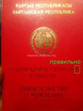 ГРС пояснила, какой образец свидетельства о рождении правильный