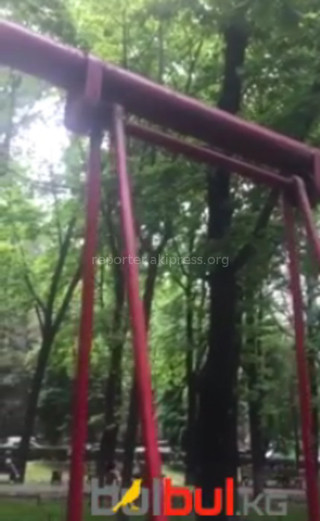 Читатель жалуется на состояние качели на бульваре Эркиндик <i>(видео)</i>