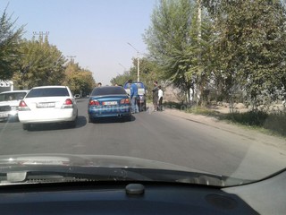 В Оше произошло небольшое ДТП (фото)