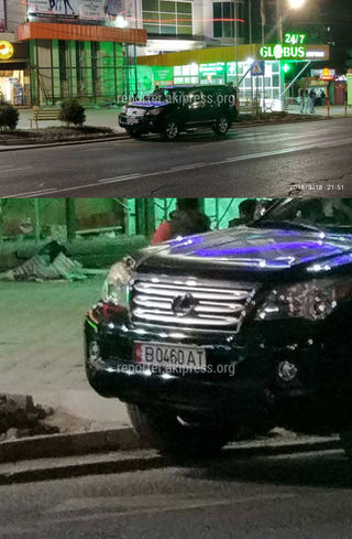 Парковка на &quot;зебре&quot; на ул.Юнусалиева