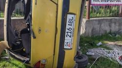 Момент лобового столкновения в Сузакском районе. Видео