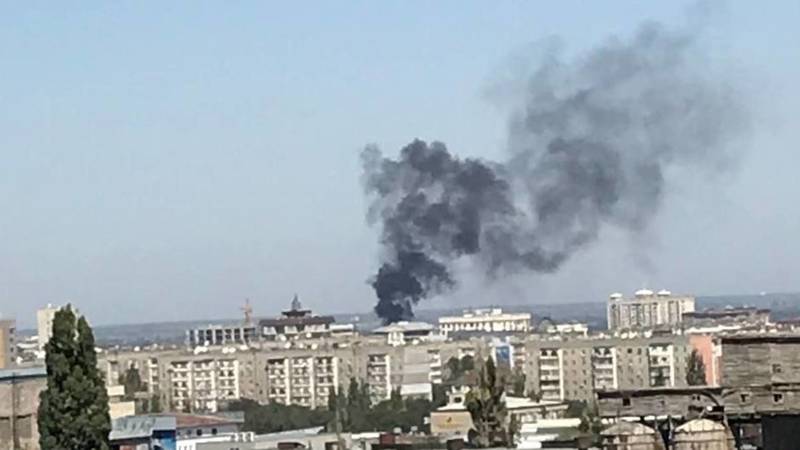 Пожар в Бишкеке. Фото горожан