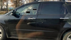 Водитель посадил ребенка за руль машины