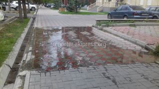 Затопление тротуара на Аллее молодежи было устранено