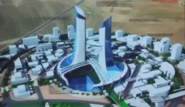 Эскиз &mdash; На Южной магистрали/Шабдан баатыра предлагают построить &laquo;новый центр Бишкека&raquo; с 2 высотками за $160 млн &mdash; Tazabek