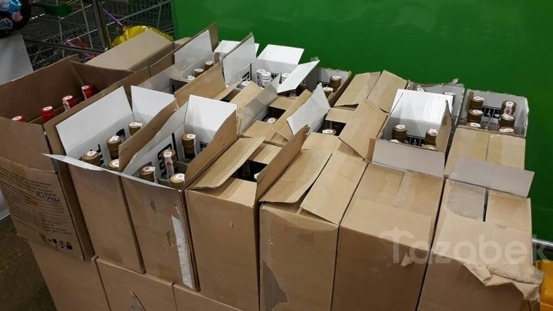 ГНС изъяла 859 бутылок водки в гипермаркетах &laquo;Глобус&raquo;, &laquo;Боорсок&raquo;, &laquo;Фрунзе&raquo;, &laquo;Бишкек оптомаркет&raquo; и магазинах &laquo;Народный&raquo;, &laquo;7 дней&raquo; &mdash; Tazabek