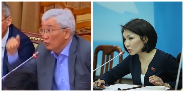 В парламенте поспорили депутат Э.Сурабалдиева и глава Российско-Кыргызского фонда развития К.Кулматов &mdash; Tazabek