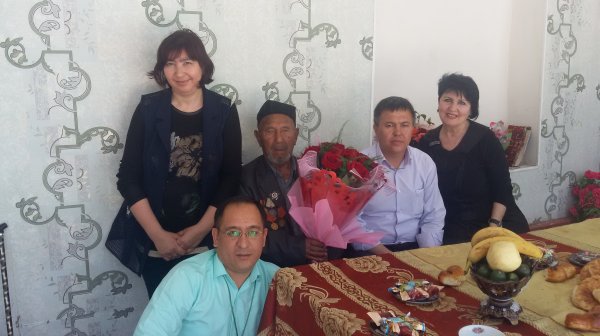 Фото &mdash; Международный аэропорт &laquo;Ош&raquo; поздравил ветеранов ВОВ &mdash; Tazabek